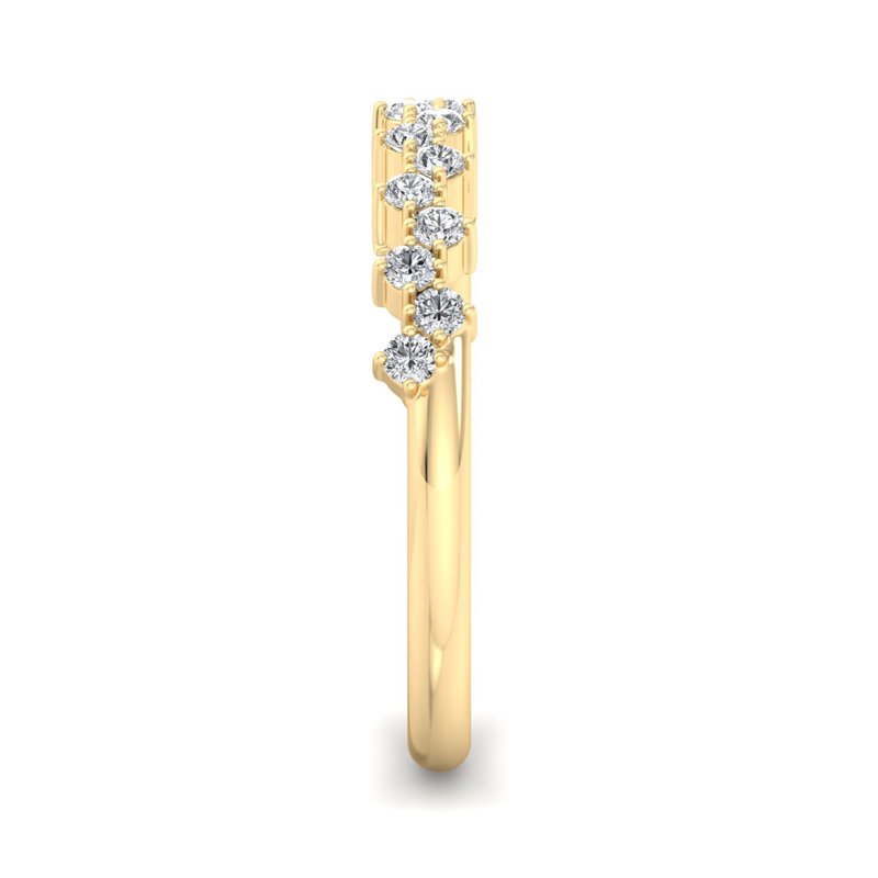 Yellow Gold Poppy Lab Grown Diamond Band (1/4ctw)