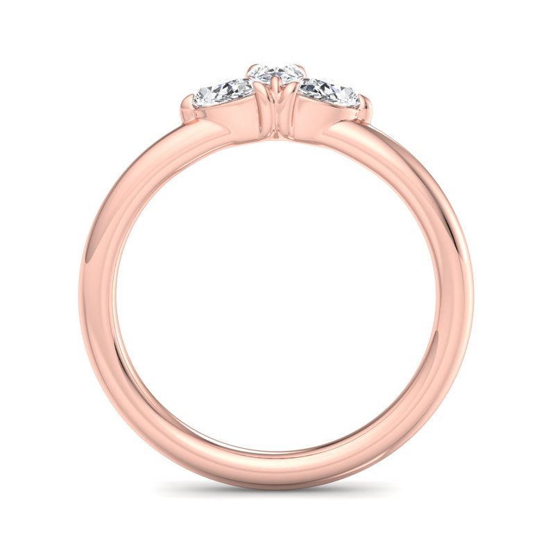 Rose Gold Samara Pear Lab Grown Diamond Band