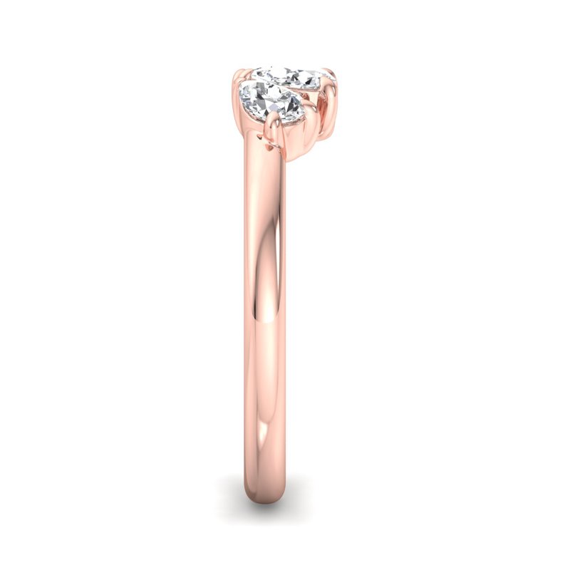 Rose Gold Samara Pear Lab Grown Diamond Band