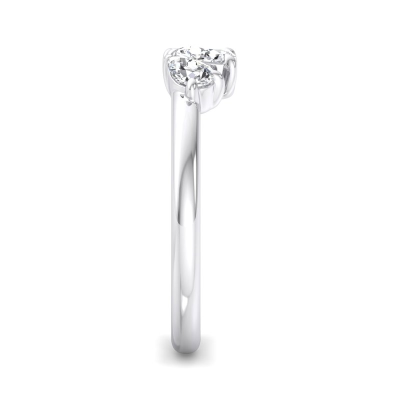 White Gold Samara Pear Lab Grown Diamond Band