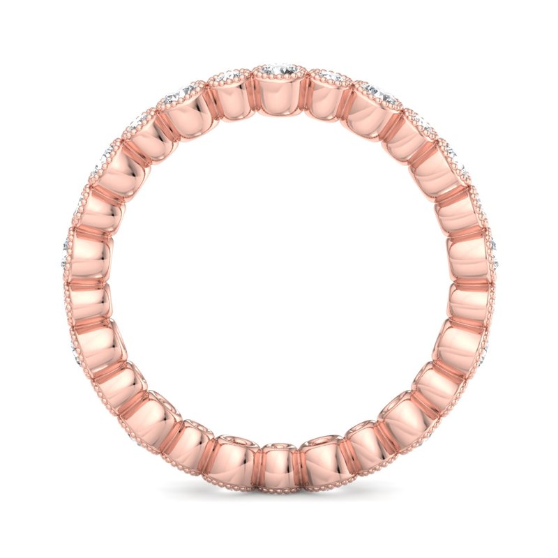 Rose Gold Lina Milgrain Lab Grown Diamond Eternity Band (1/2ctw)