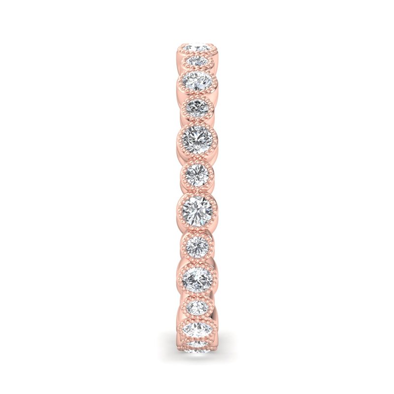Rose Gold Lina Milgrain Lab Grown Diamond Eternity Band (1/2ctw)