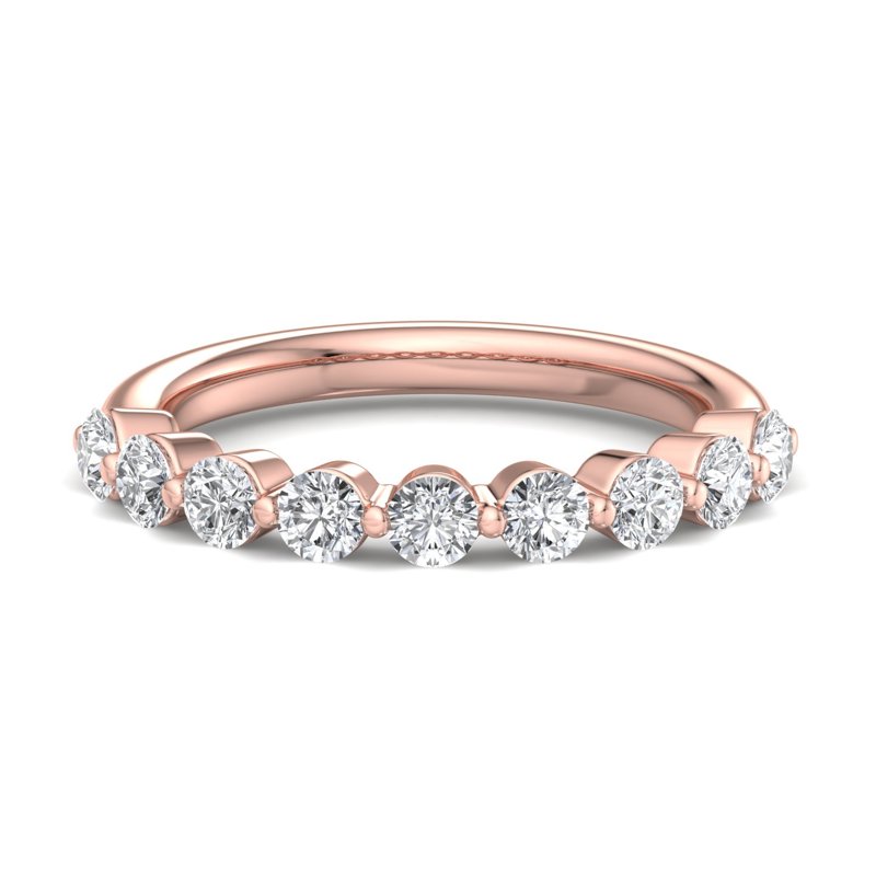 Rose Gold Floating Lab Grown Diamond Band (3/4ctw)