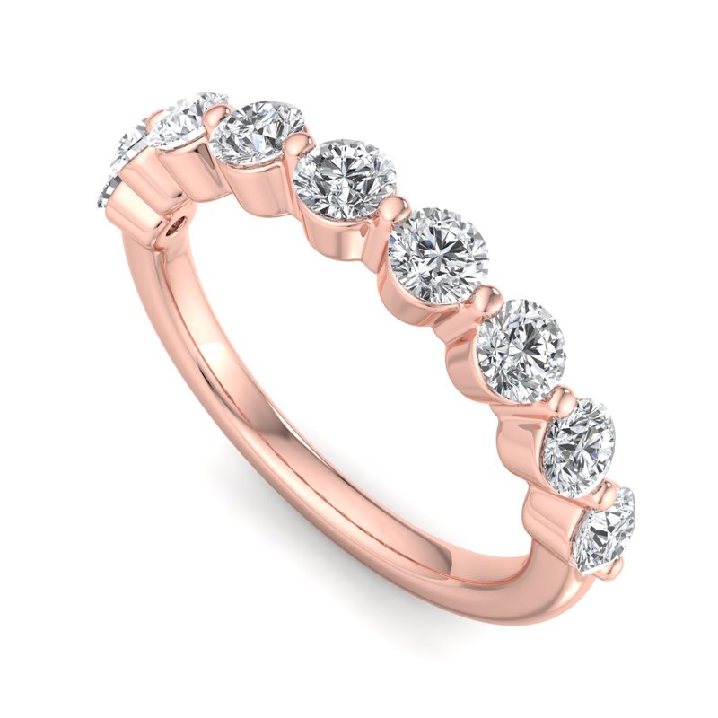 Rose Gold Floating Lab Grown Diamond Band (3/4ctw)