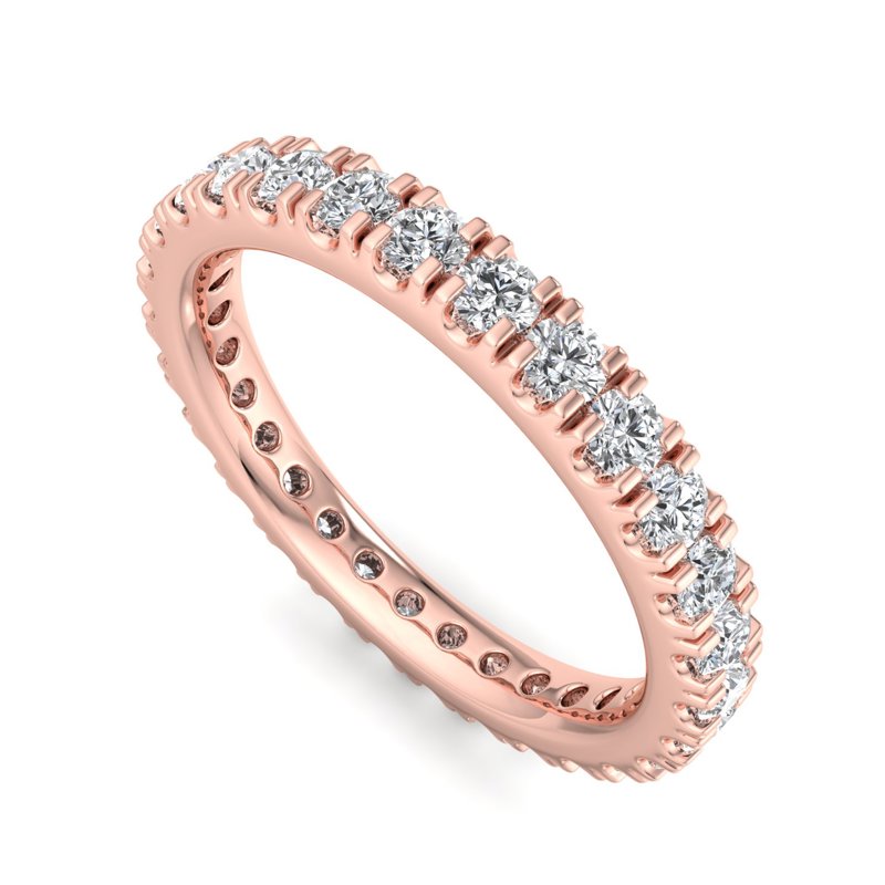 Rose Gold Lab Grown Diamond Eternity Band 