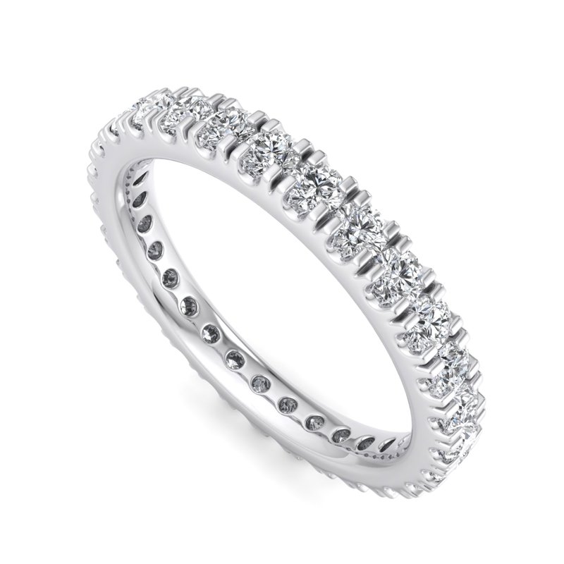 White Gold Lab Grown Diamond Eternity Band 