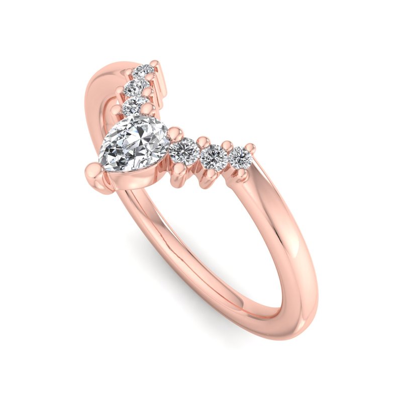 Rose Gold Kelsey Petite Contoured Band