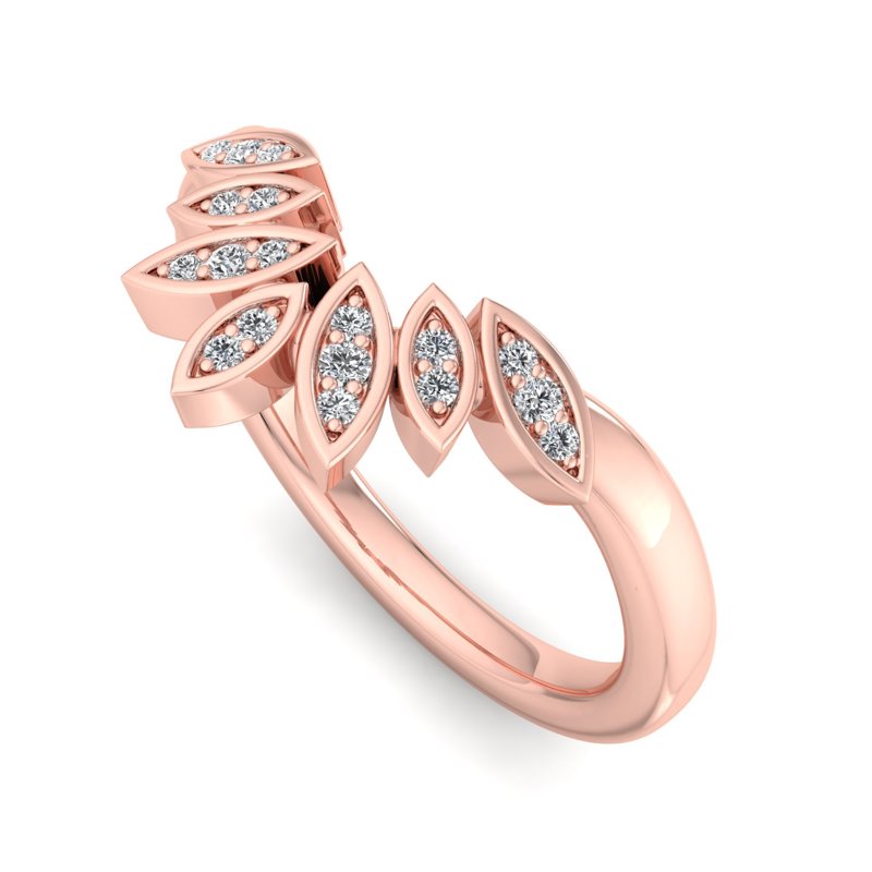Rose Gold Curved Sunburst