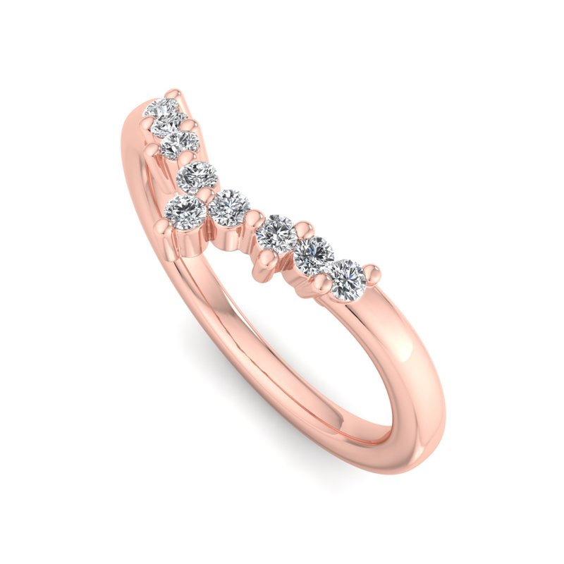 Rose Gold Della Curved Band