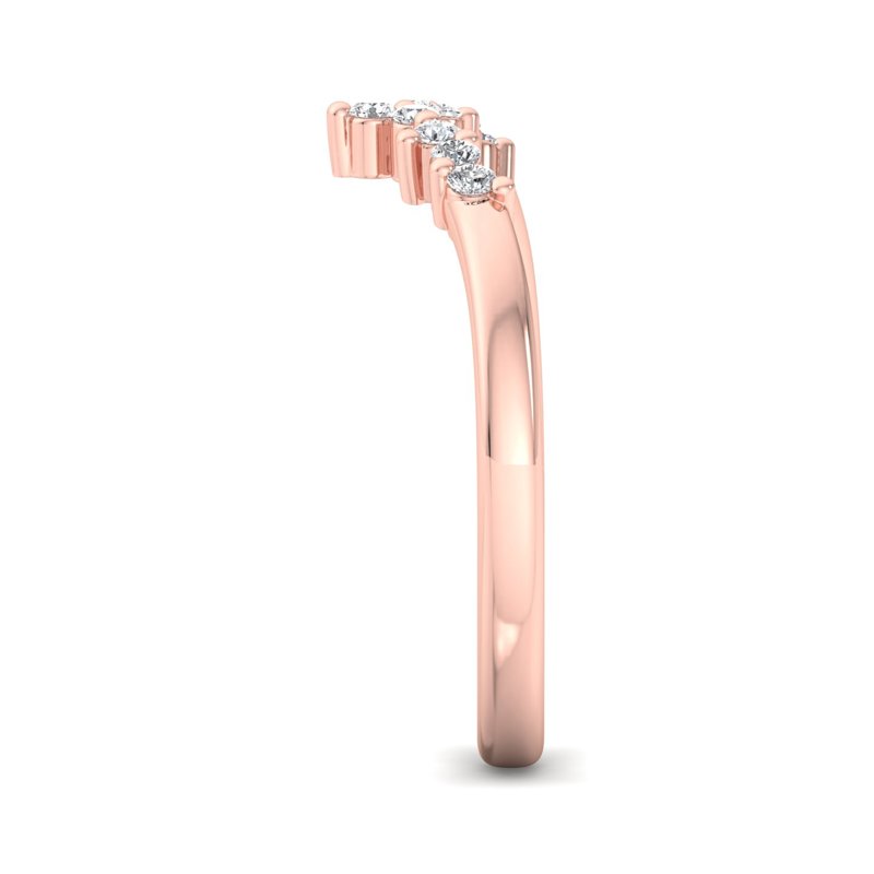 Rose Gold Della Curved Band