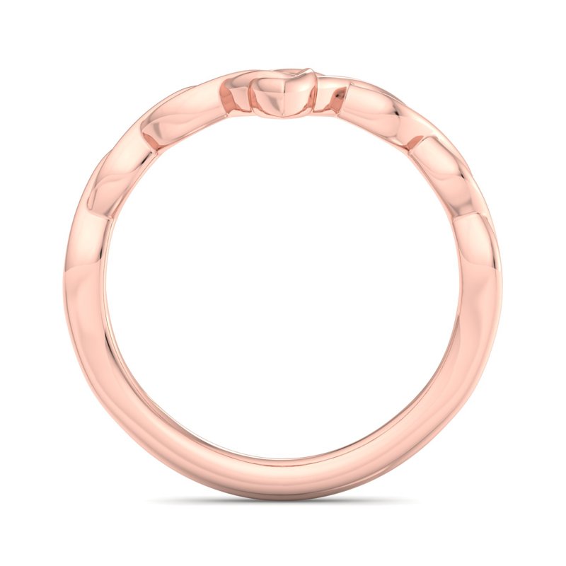 Rose Gold Celtic Curved Band