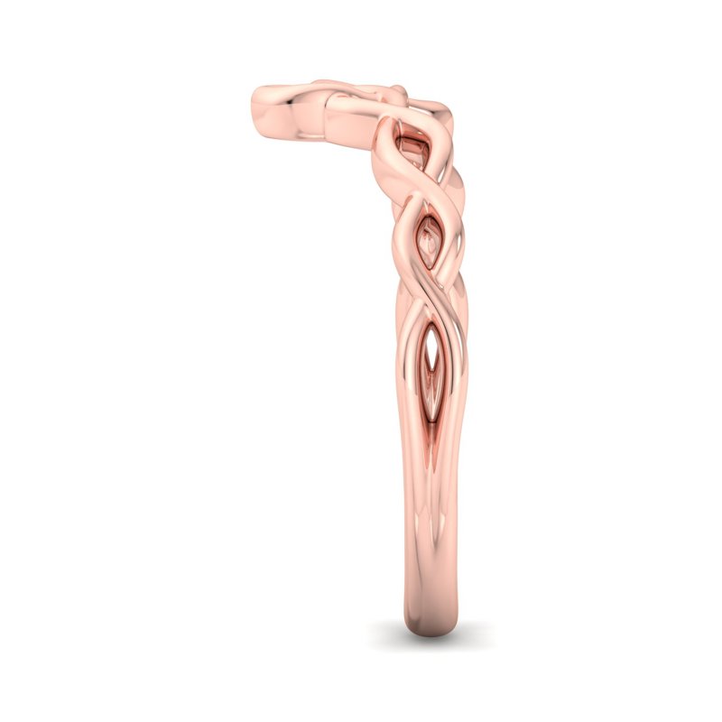 Rose Gold Celtic Curved Band