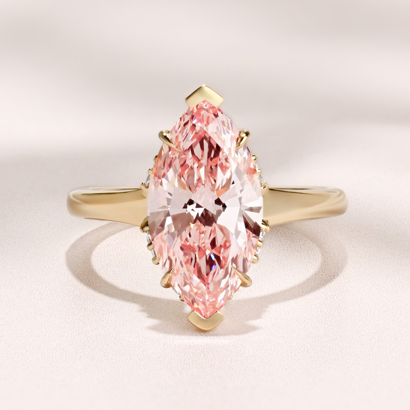 Vivienne Ring | 3.58ct Marquise Pink Lab Grown Diamond