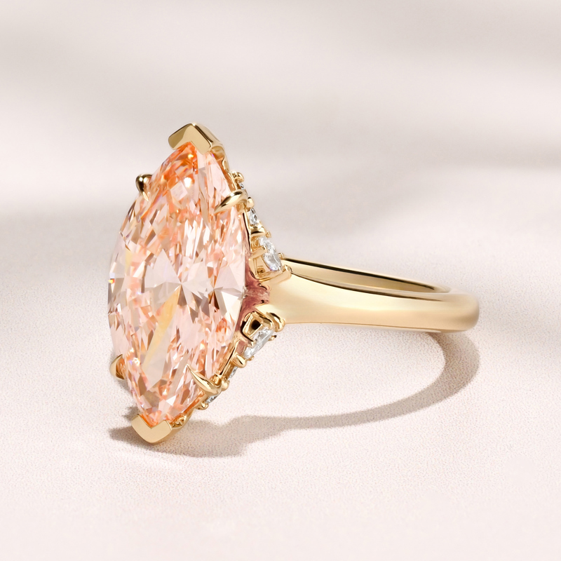 Vivienne Ring | 3.58ct Marquise Pink Lab Grown Diamond