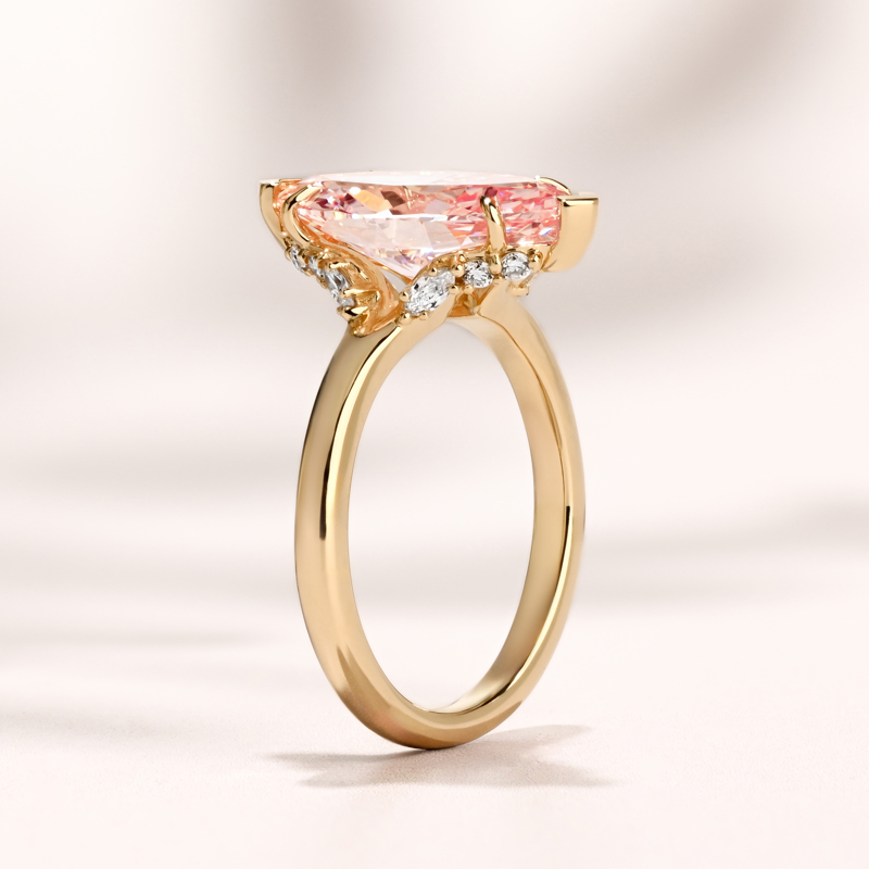Vivienne Ring | 3.58ct Marquise Pink Lab Grown Diamond