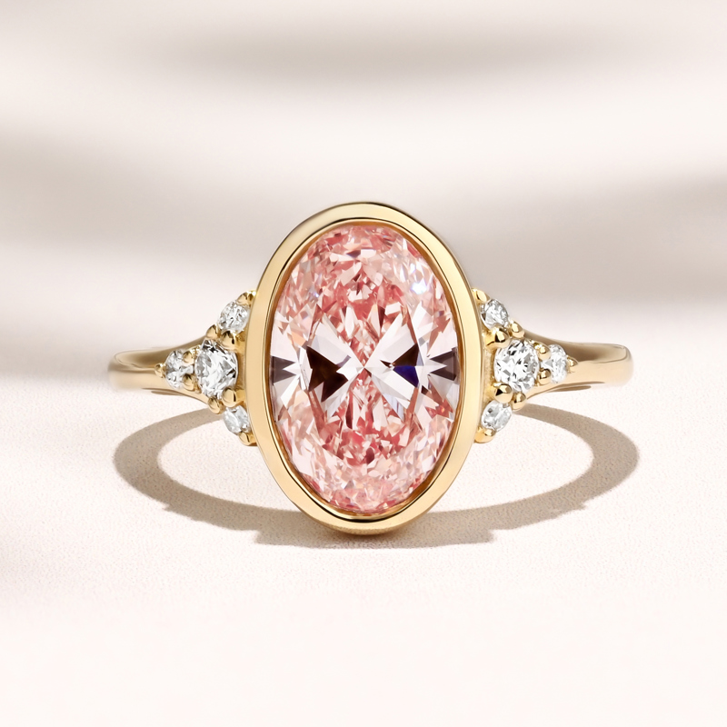 Zora Ring | 2.36 Oval Pink Lab Grown Diamond