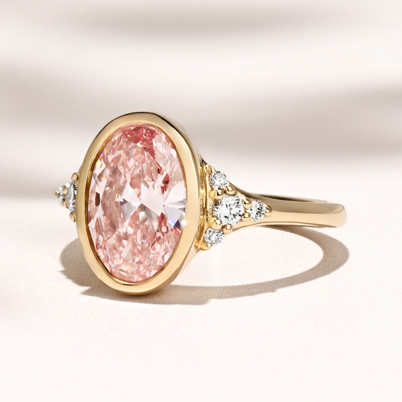 Zora Ring | 2.36 Oval Pink Lab Grown Diamond