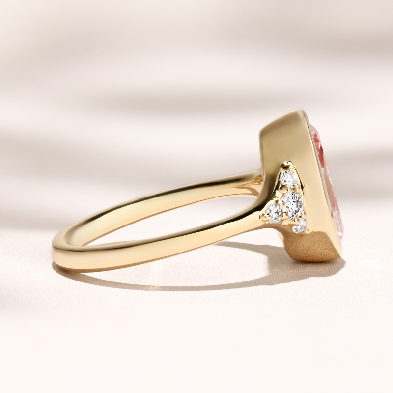 Zora Ring | 2.36 Oval Pink Lab Grown Diamond