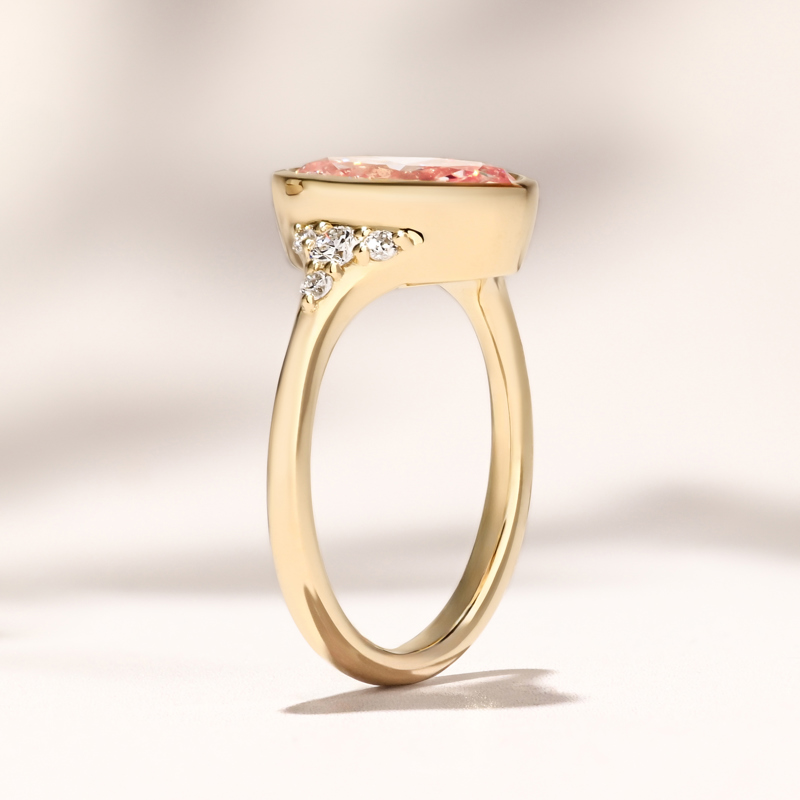 Zora Ring | 2.36 Oval Pink Lab Grown Diamond
