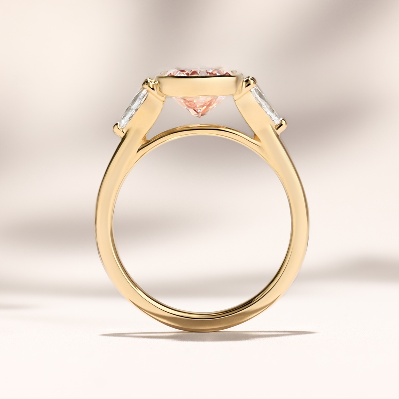 Aegis Ring | 2.62 Long Cushion Pink Lab Grown Diamond