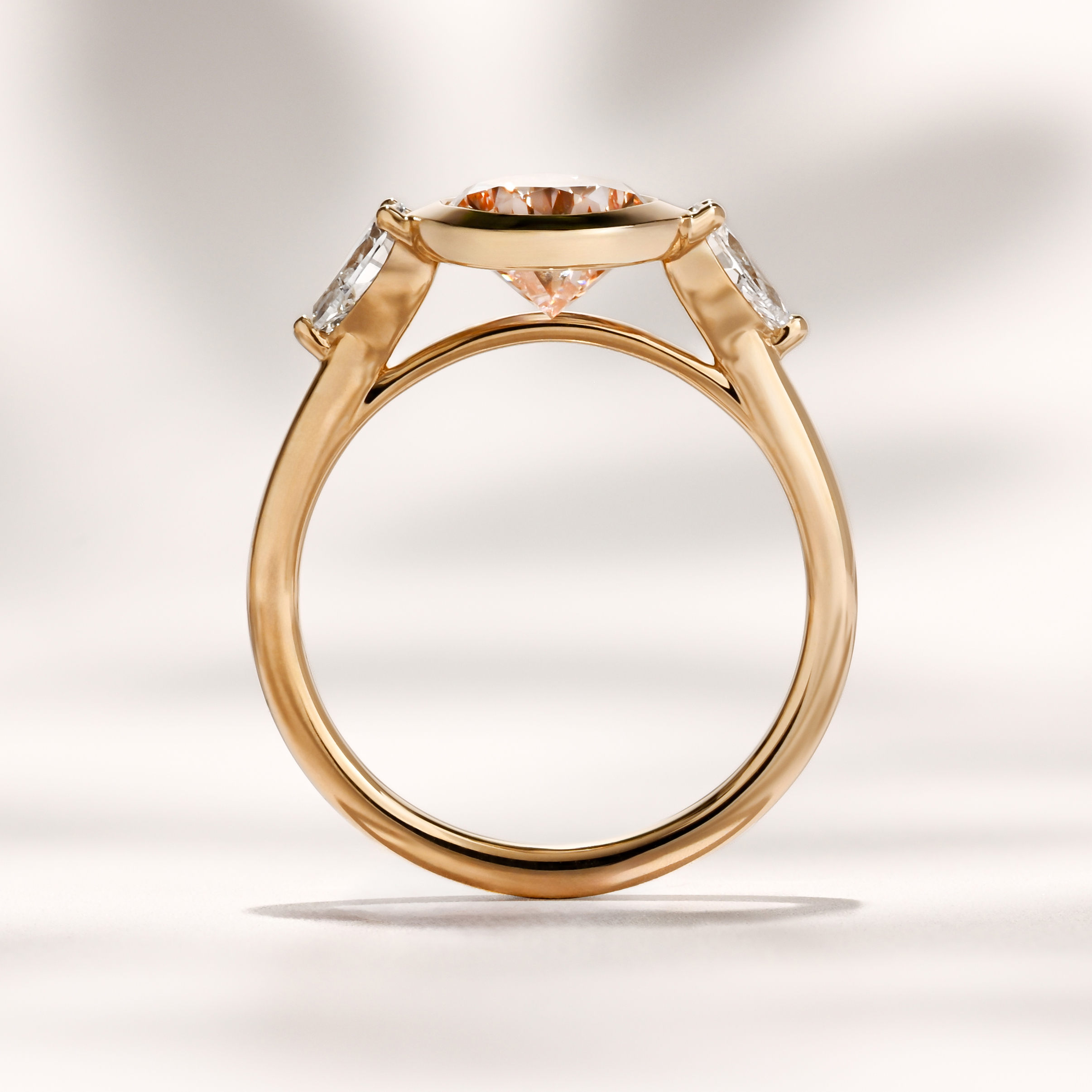 Aegis Ring | 2.73ct Pear Pink Lab Grown Diamond