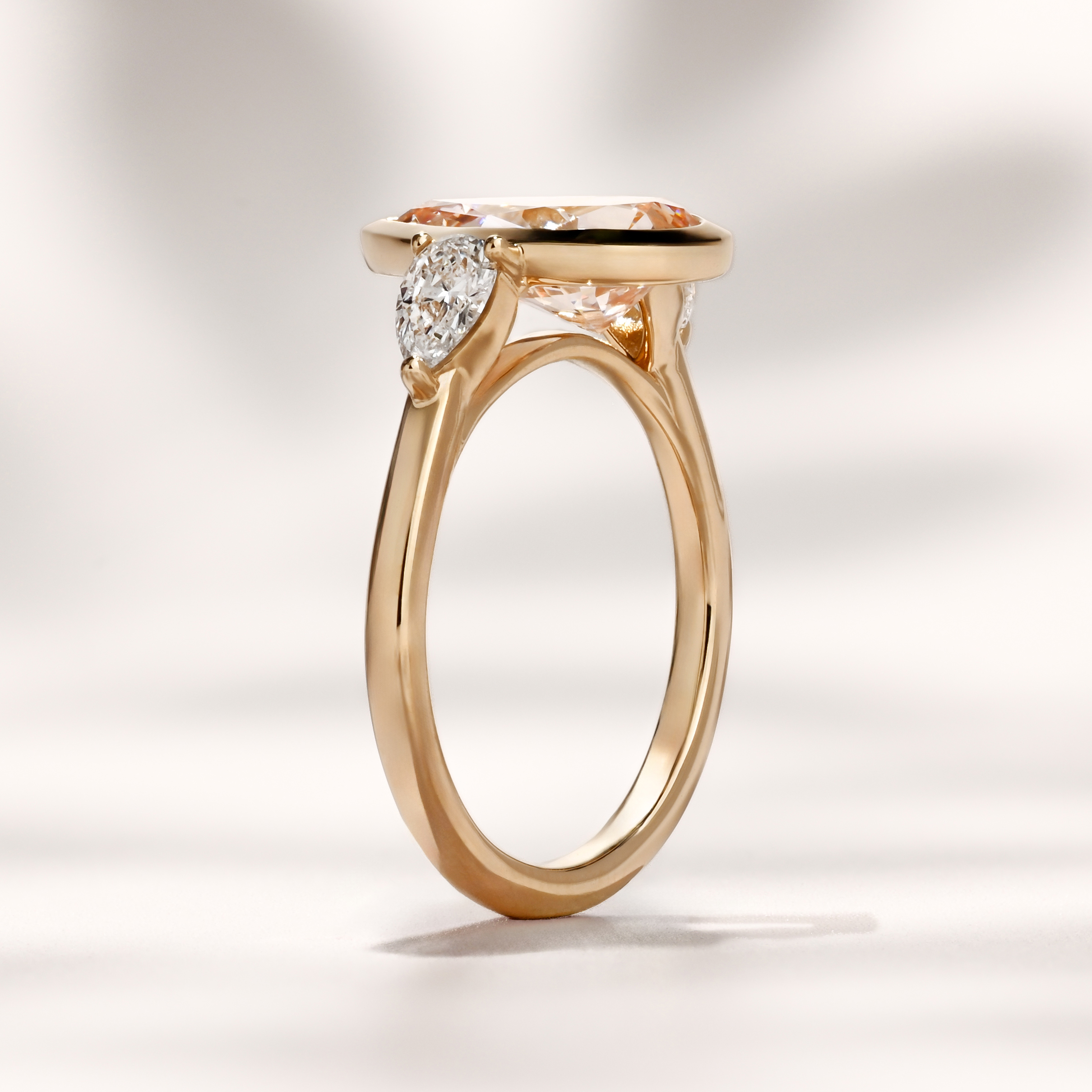 Aegis Ring | 2.73ct Pear Pink Lab Grown Diamond