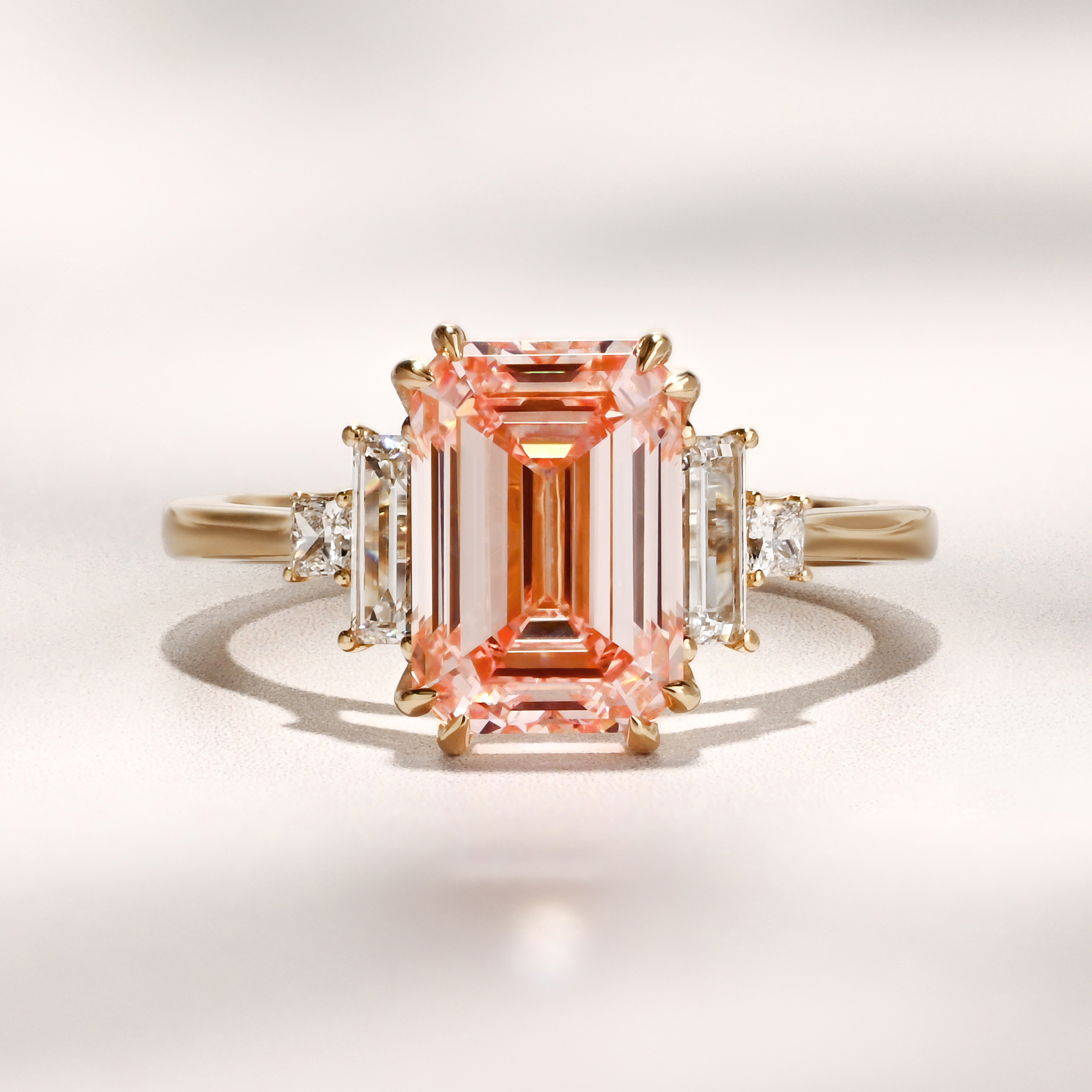 Amelia Ring I 3.08ct Elongated Cushion Pink Lab Grown Diamond