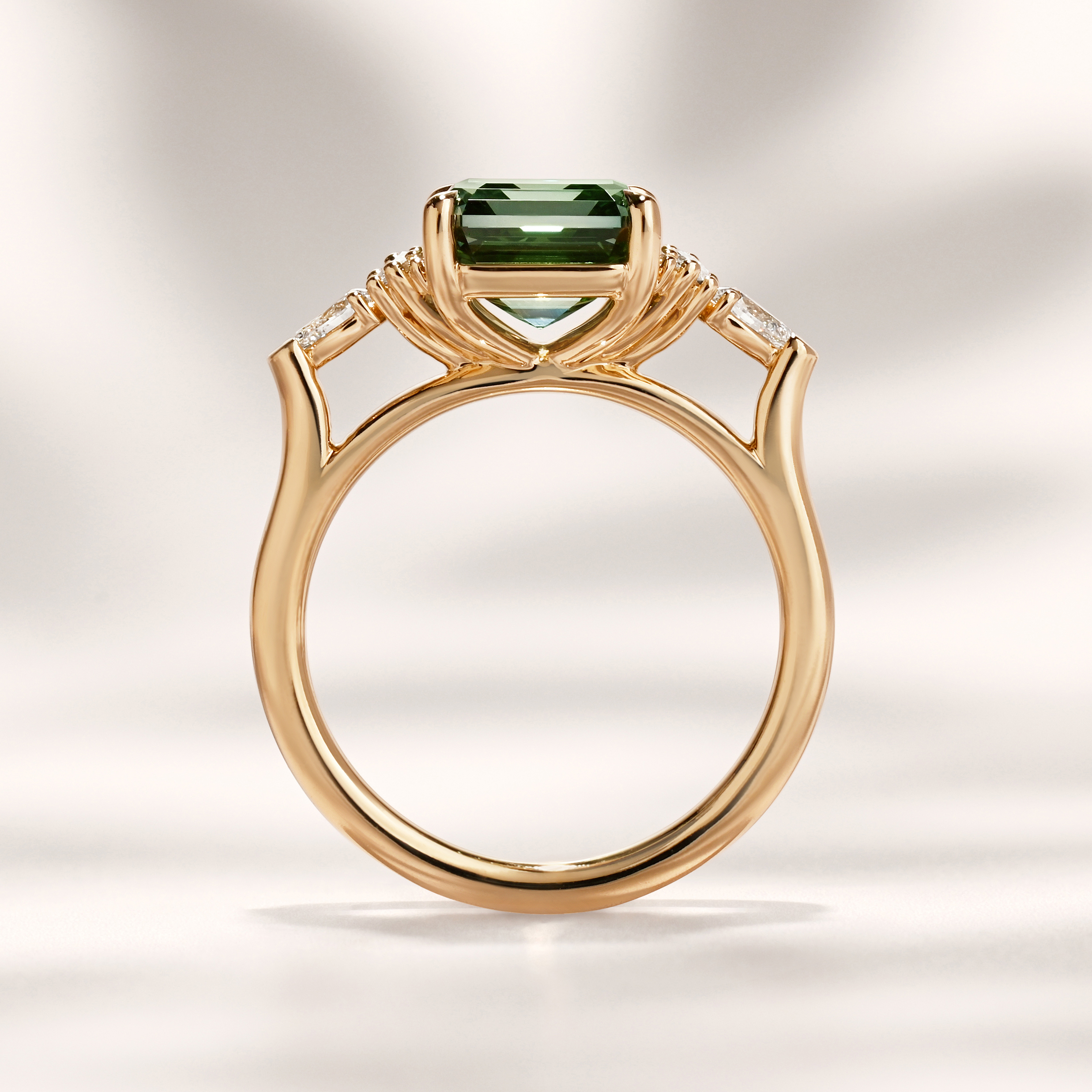 Savannah Ring | 3.20ct Asscher Green Lab Grown Diamond