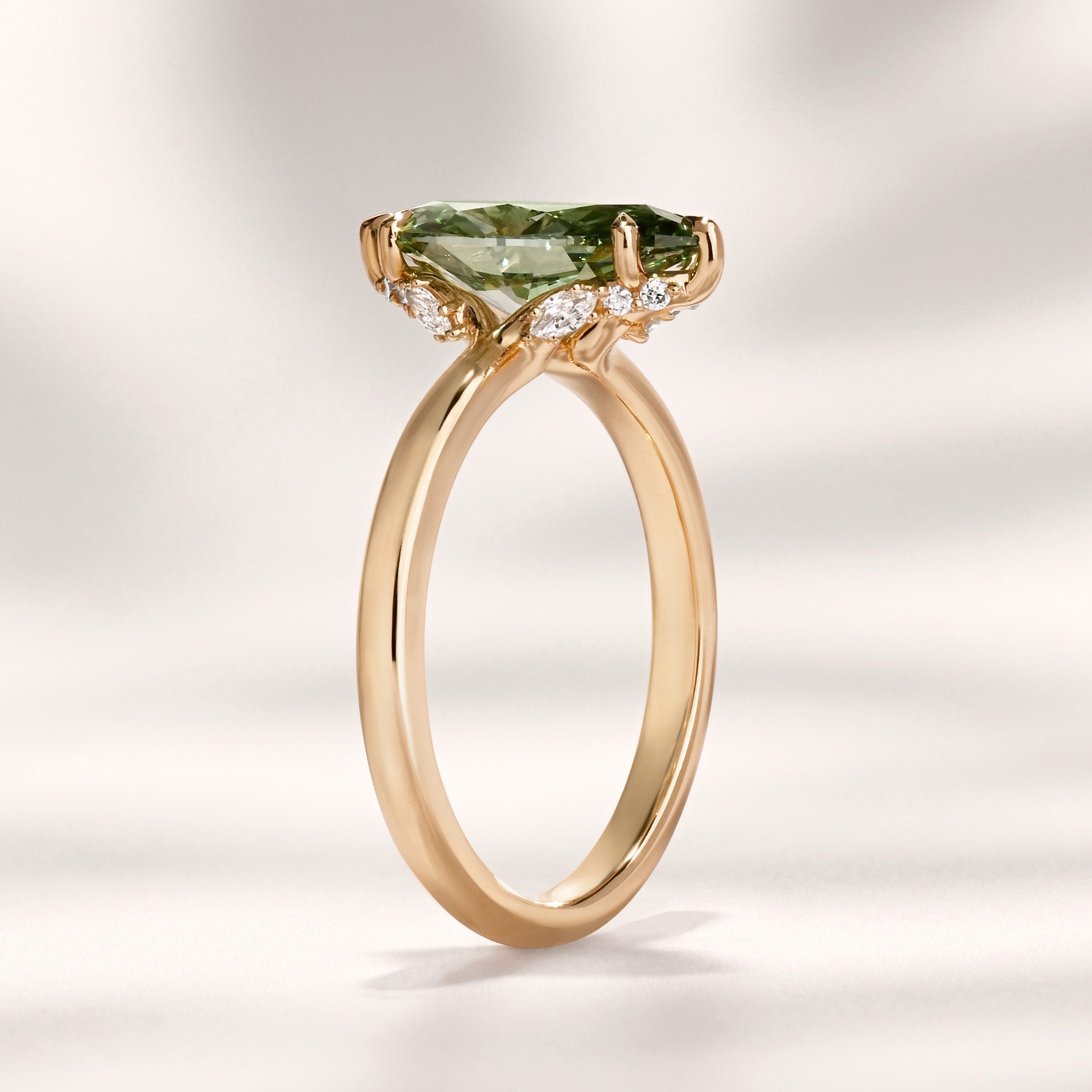 Maristella Ring | 2.03ct Marquise Green Lab Grown Diamond