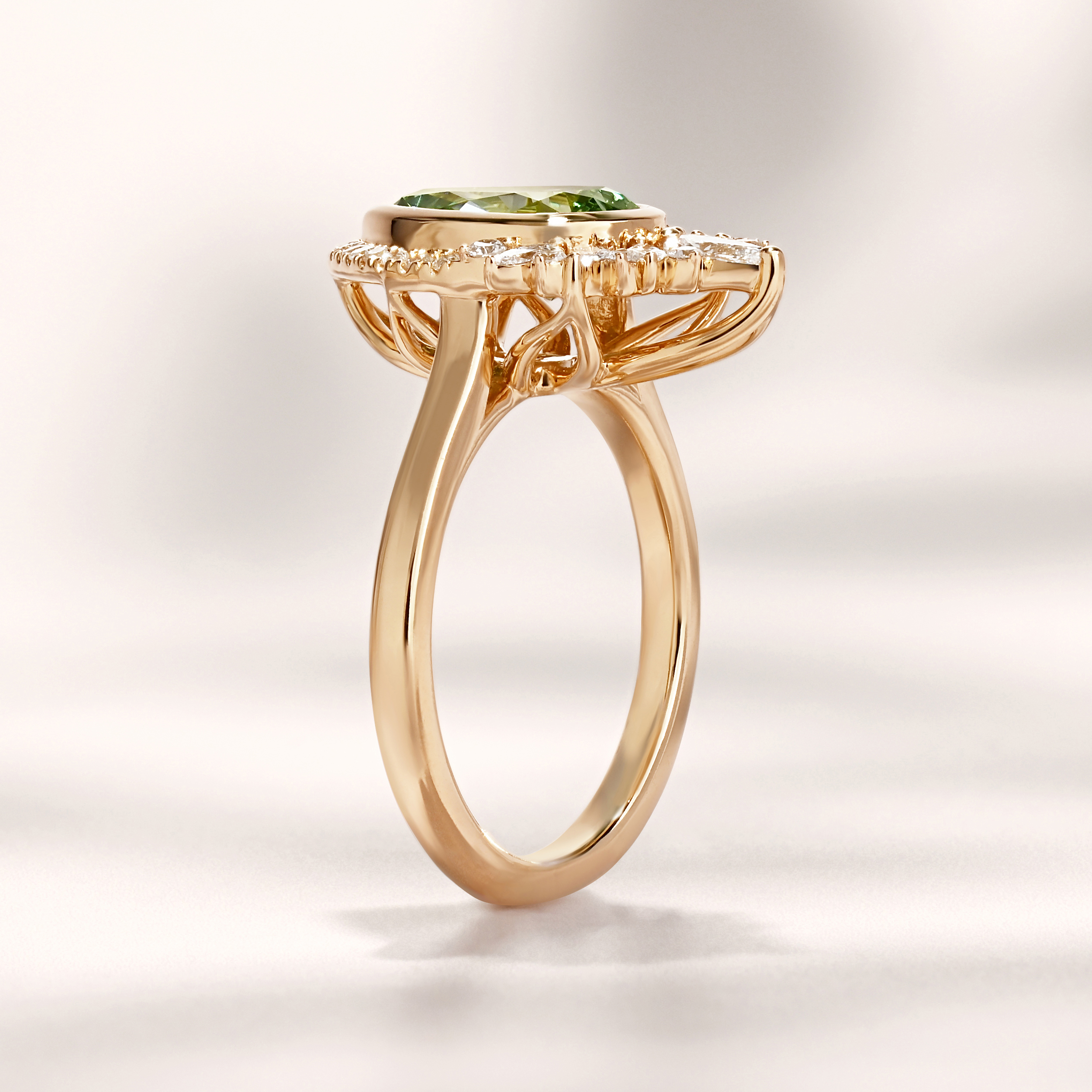 Isadora Ring | 1.59ct Pear Green Lab Grown Diamond
