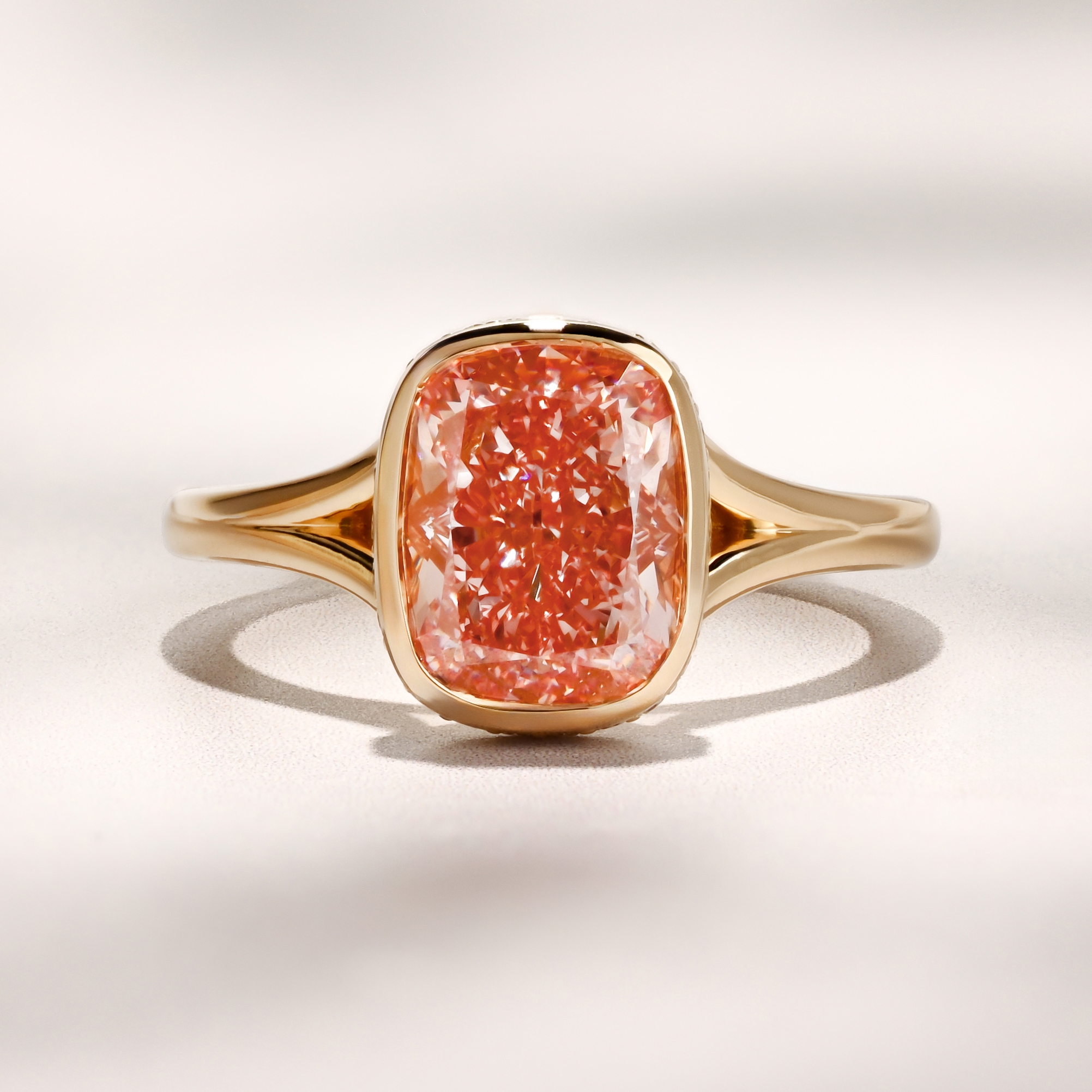 Diletta Ring | 2.90ct Cushion Pink Lab Grown Diamond