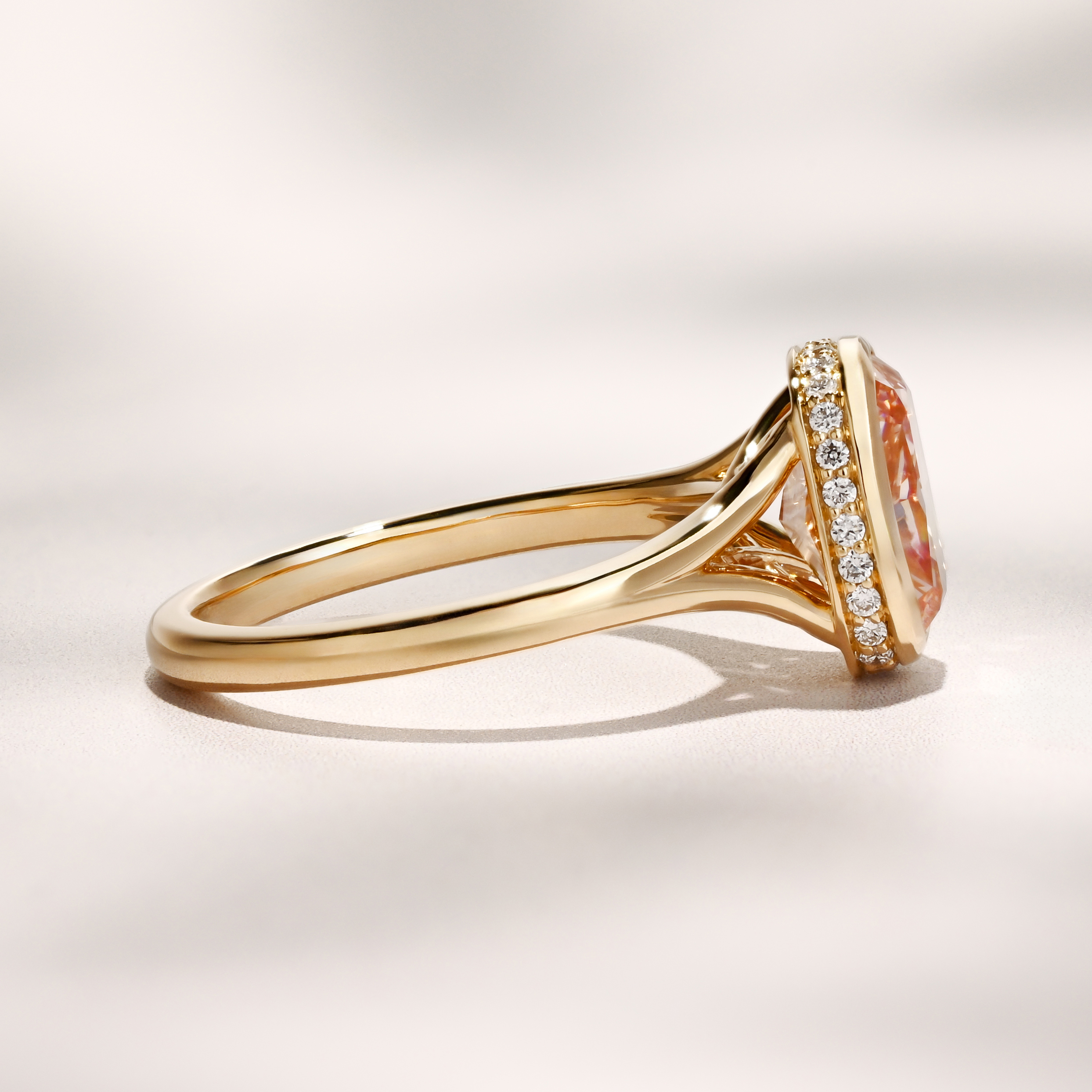 Diletta Ring | 2.90ct Cushion Pink Lab Grown Diamond