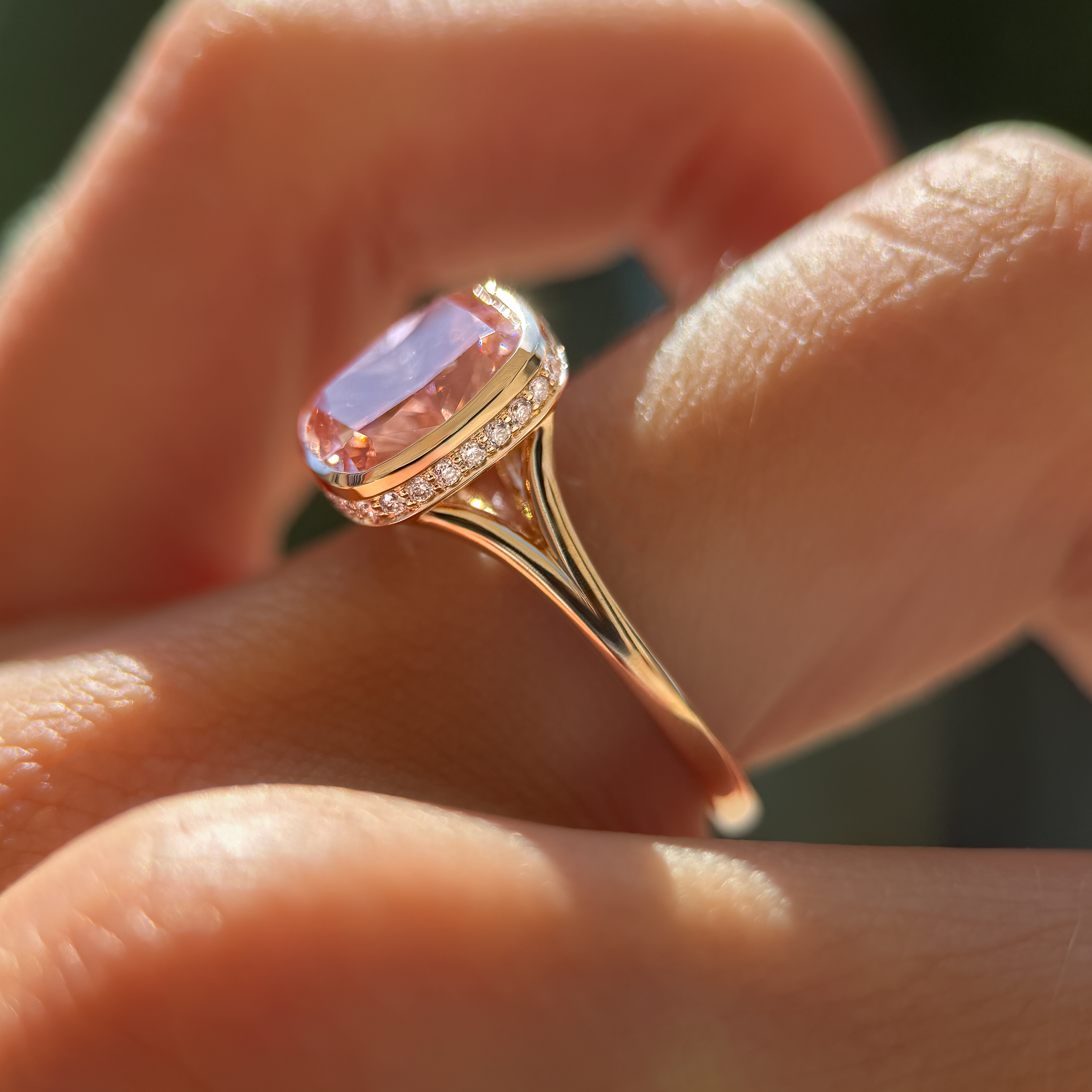 Diletta Ring | 2.90ct Cushion Pink Lab Grown Diamond