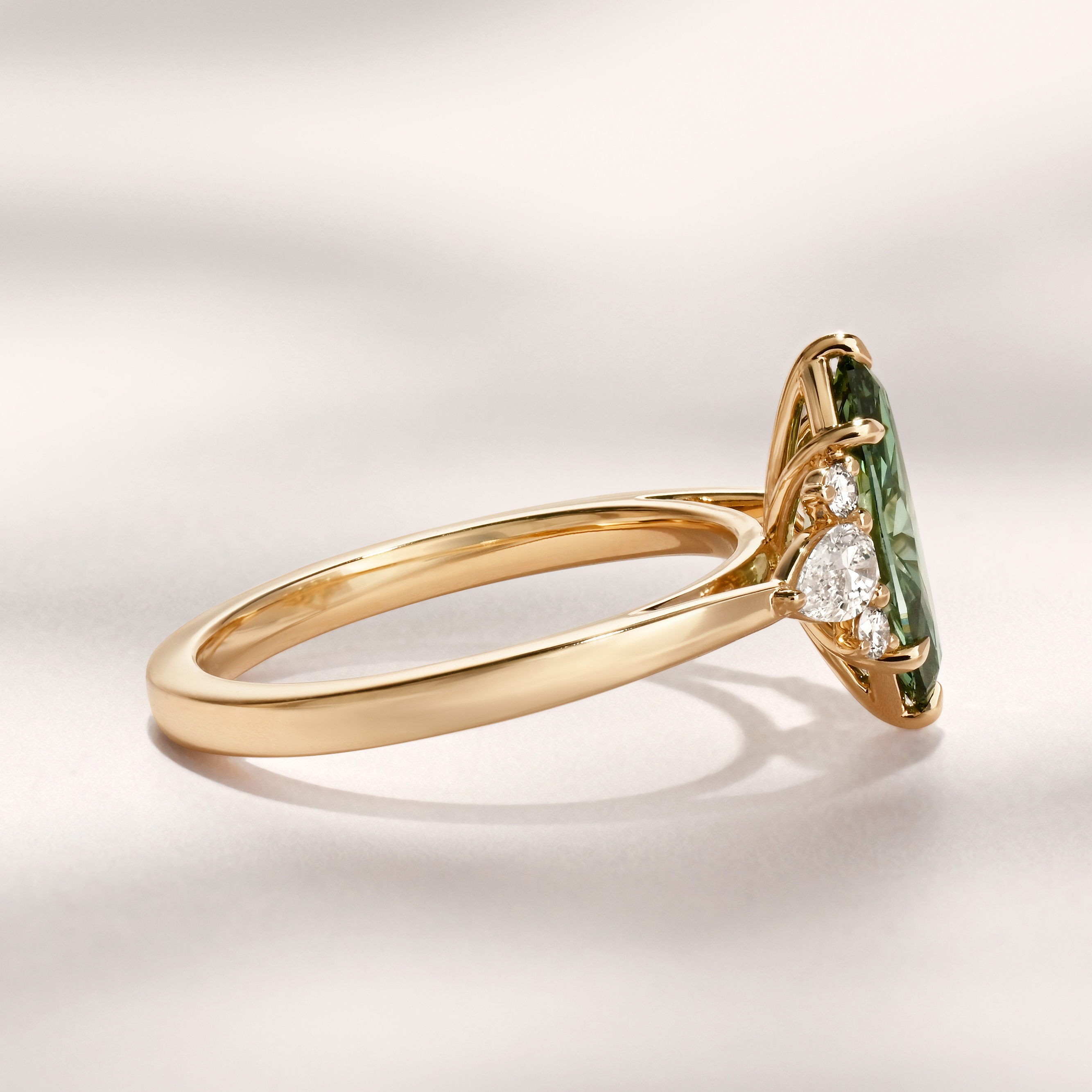 Renata Ring |1.53ct Marquise Green Lab Grown Diamond Ring