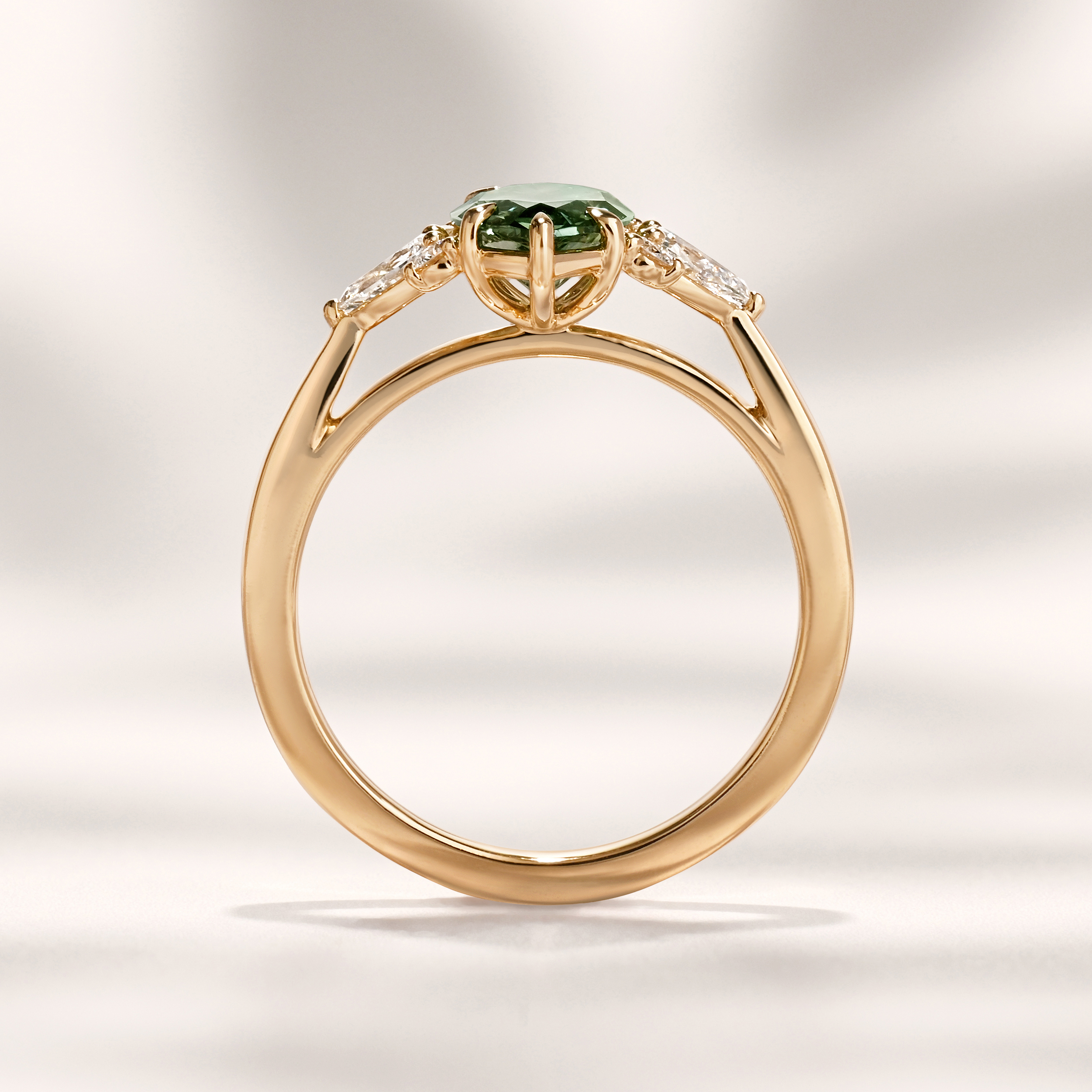 Renata Ring |1.53ct Marquise Green Lab Grown Diamond Ring
