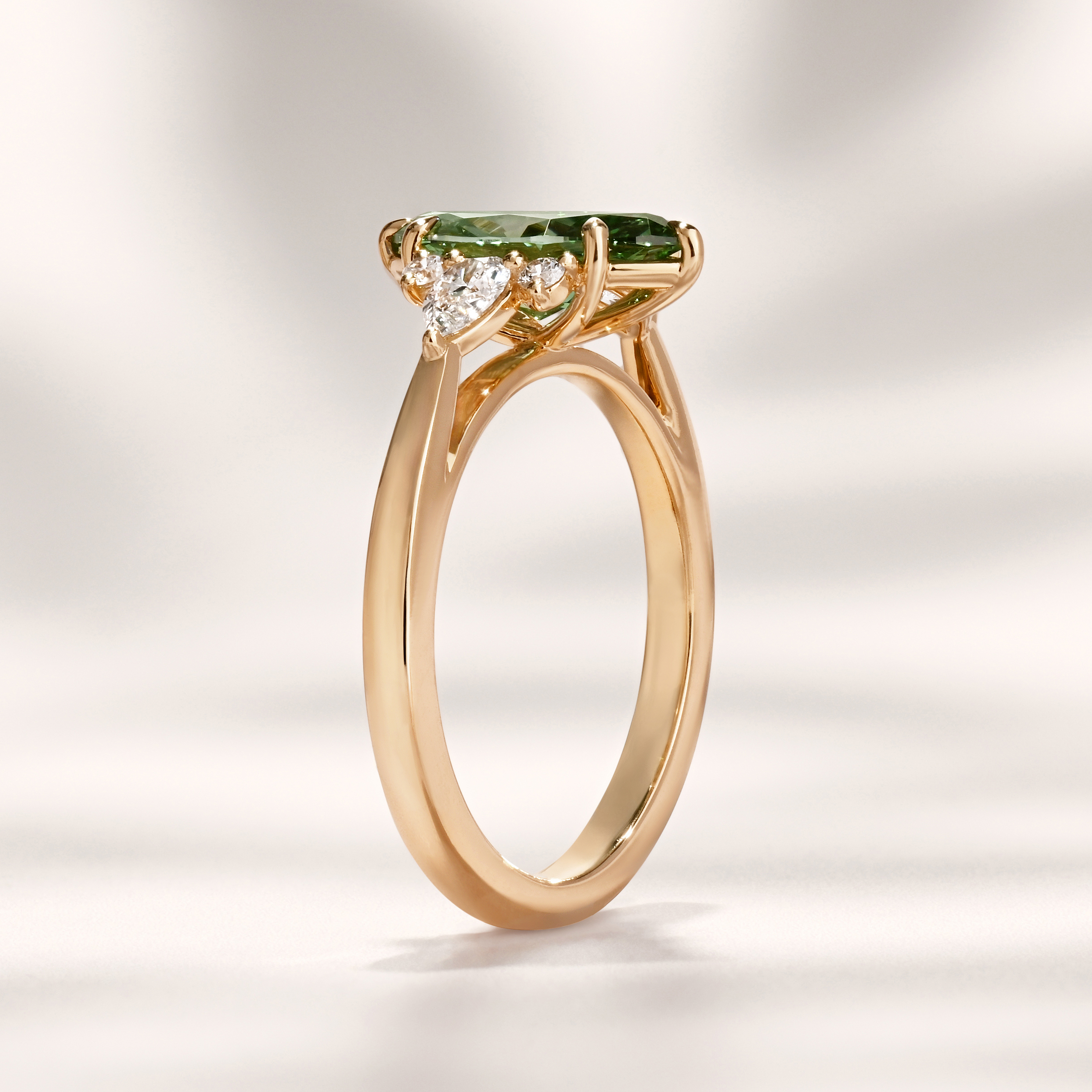 Renata Ring |1.53ct Marquise Green Lab Grown Diamond Ring