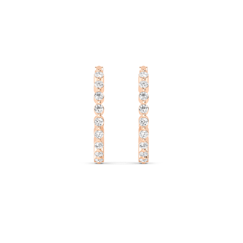 Rose Gold Floating Inside Out Earrings (1/2ctw)