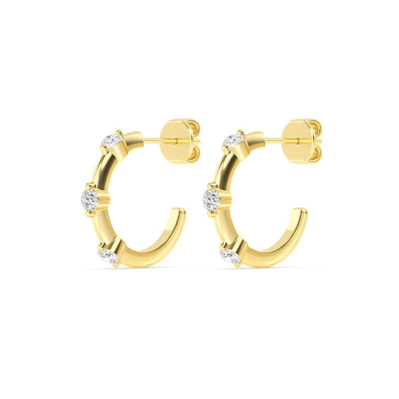 Yellow Gold Demi Earrings
