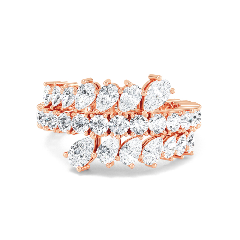 Rose Gold Olympia Pear Lab Grown Diamond Eternity (2 3/4ctw)