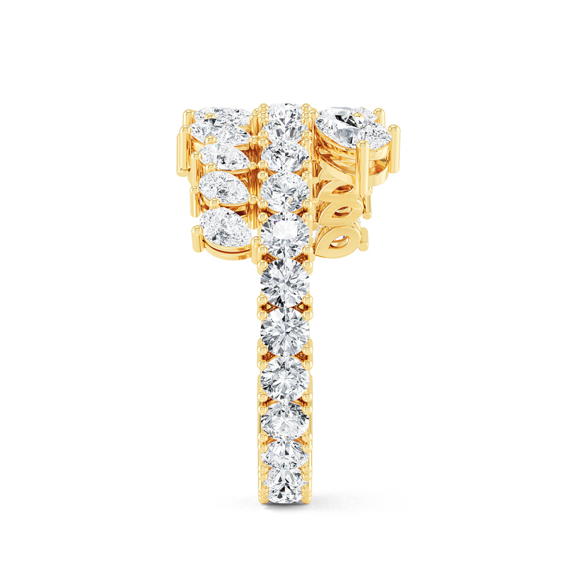 Yellow Gold Olympia Pear Lab Grown Diamond Eternity (2 3/4ctw)