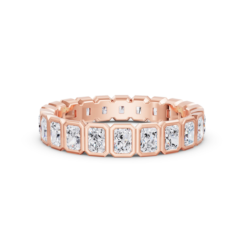 Rose Gold Bezel Set Radiant Eternity (1ctw)
