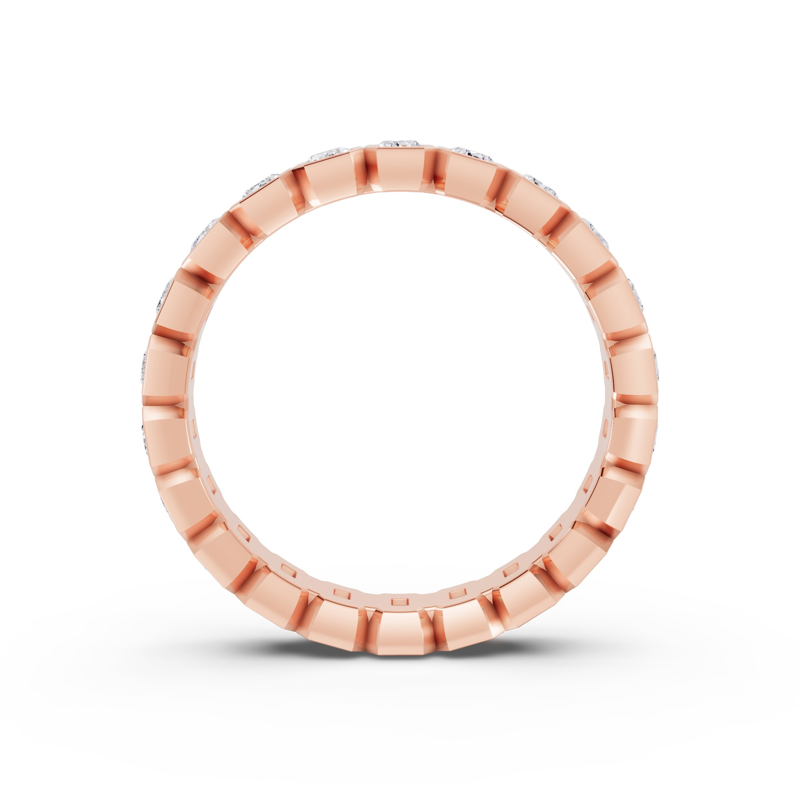 Rose Gold Bezel Set Radiant Eternity (1ctw)