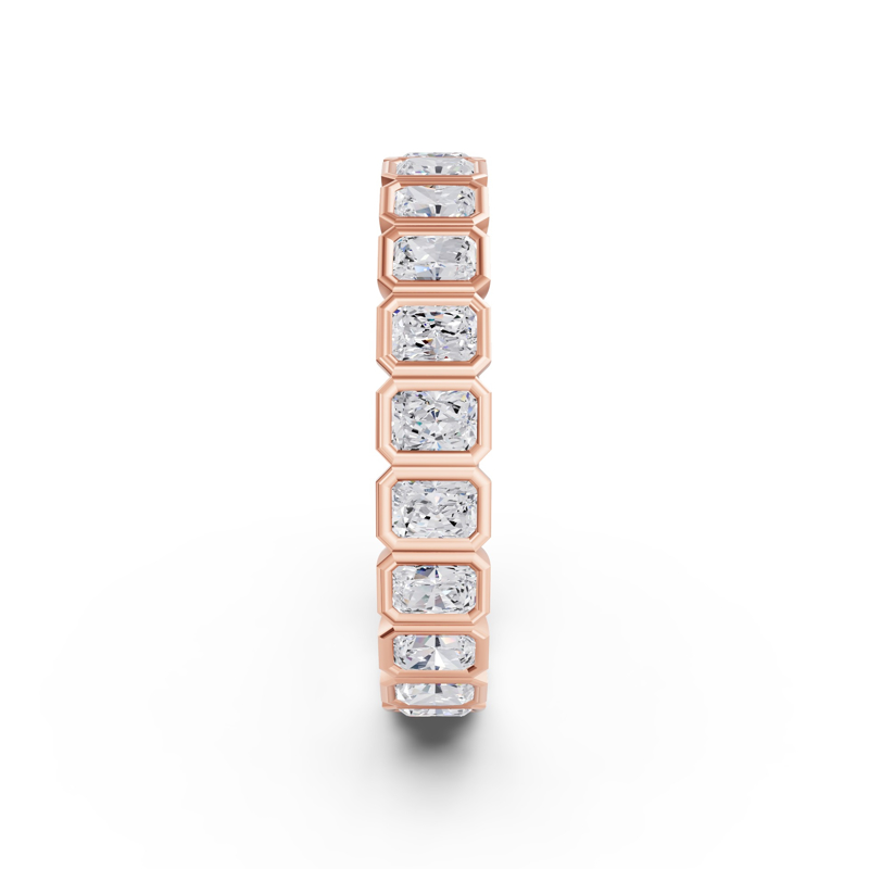 Rose Gold Bezel Set Radiant Eternity (1ctw)