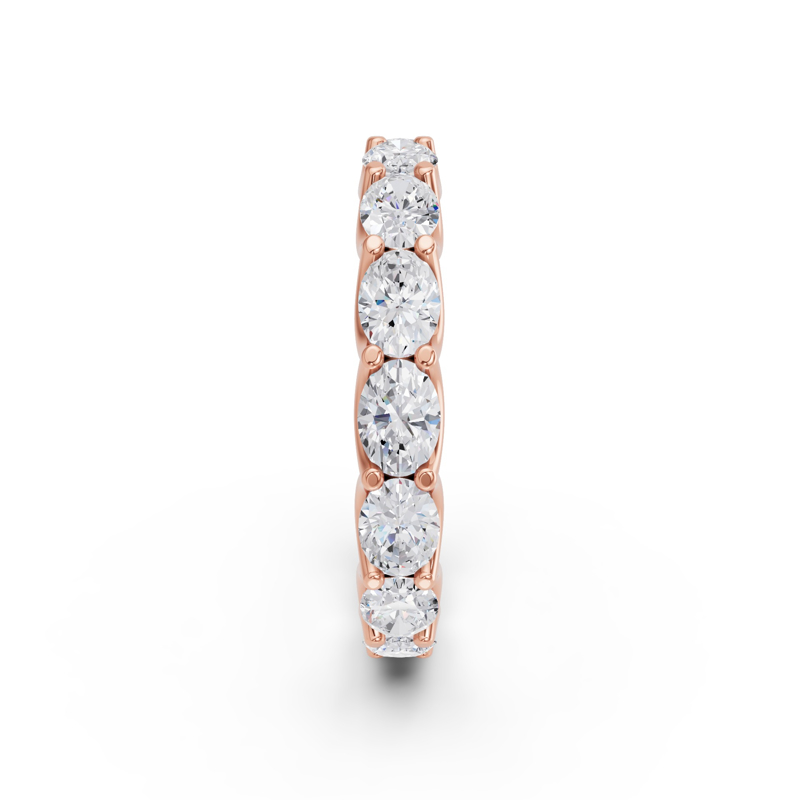 Rose Gold East West Oval Scalloped Eternity (2ctw)