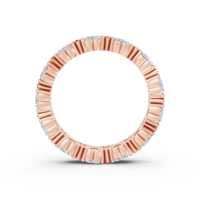 Rose Gold Alternating Heart Shape Eternity (2ctw)