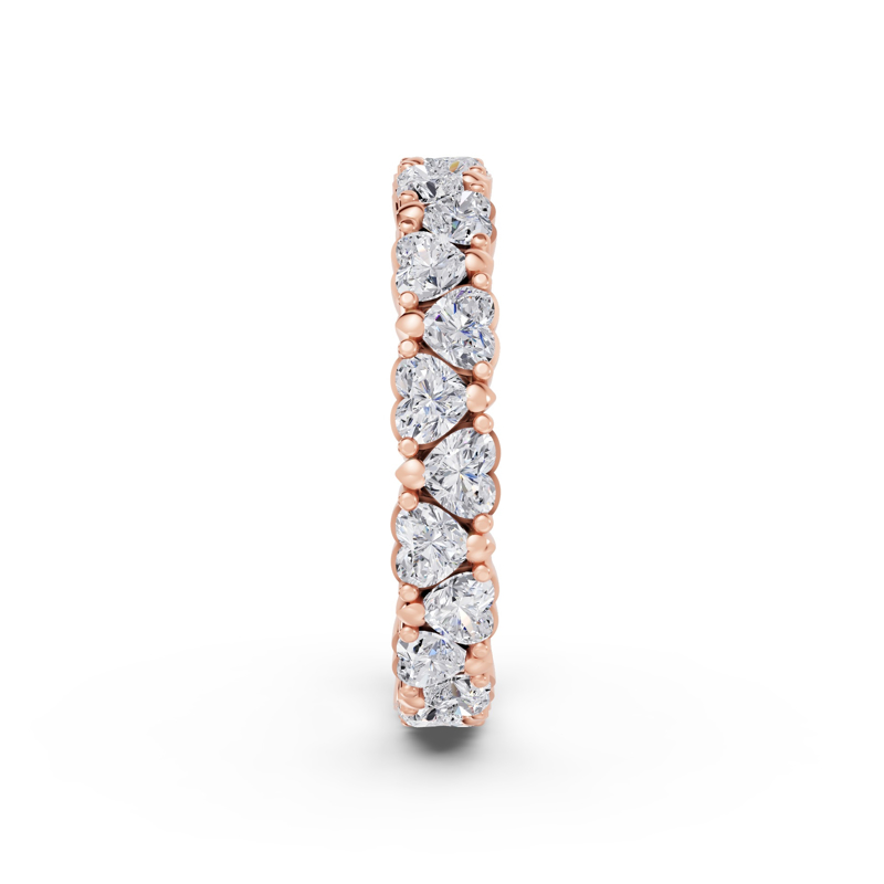 Rose Gold Alternating Heart Shape Eternity (2ctw)
