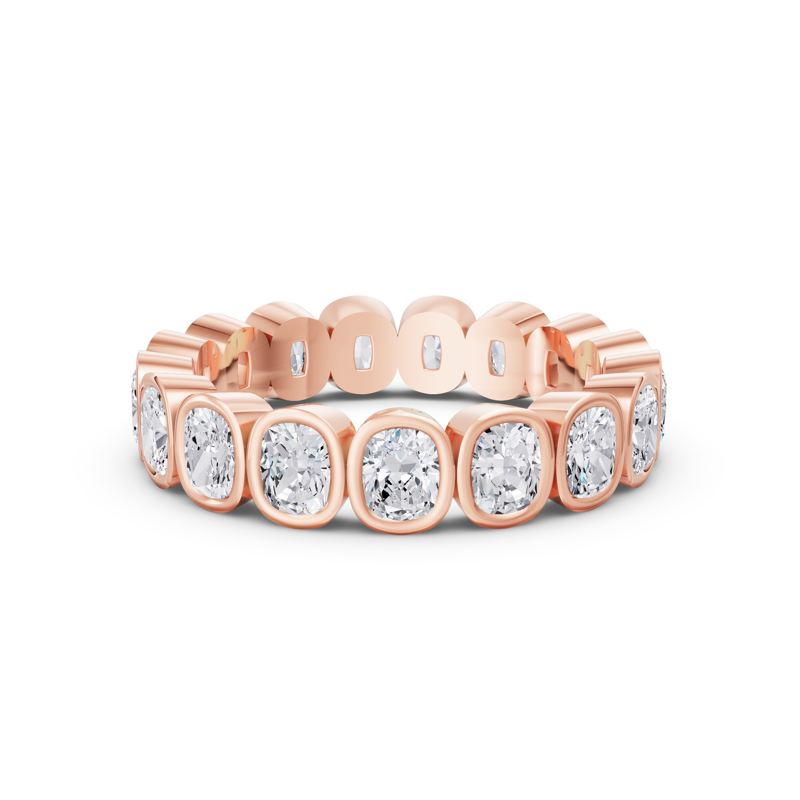 Rose Gold Elongated Cushion Bezel Eternity (2ctw)