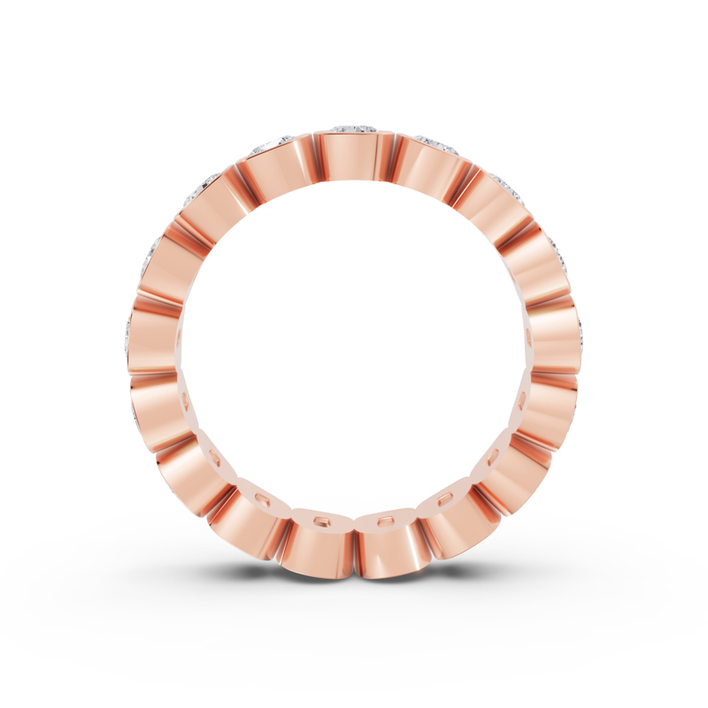 Rose Gold Elongated Cushion Bezel Eternity (2ctw)