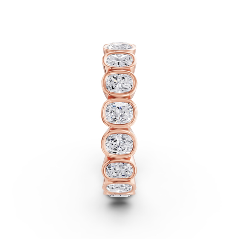 Rose Gold Elongated Cushion Bezel Eternity (2ctw)