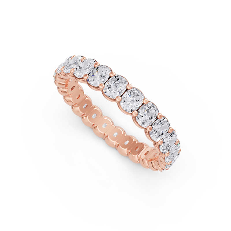 Rose Gold Cushion Shared Prong Eternity (2ctw)